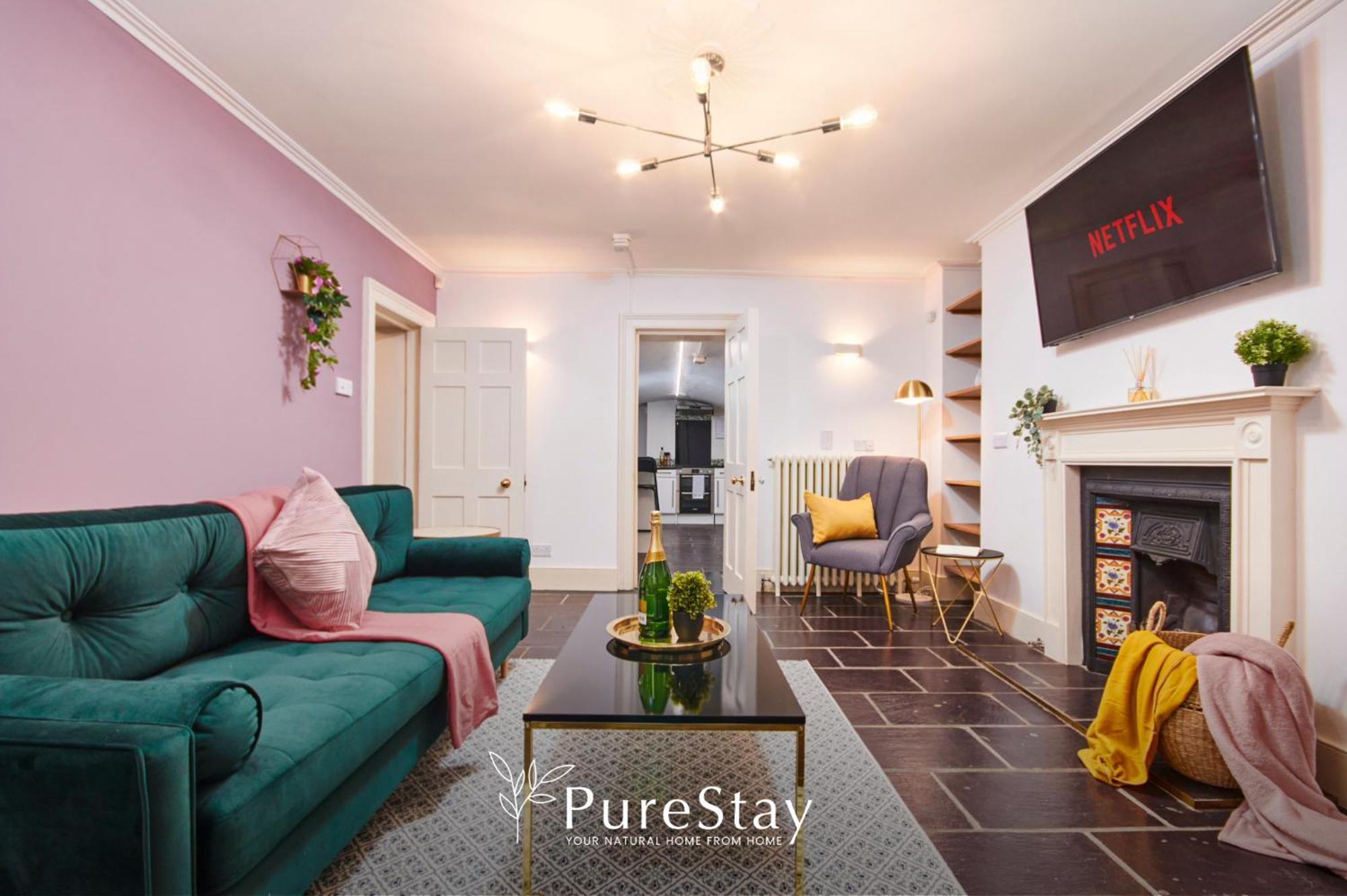 Beautiful 2Bedroom 4 Actual Beds House With Wifi By Purestay Bath Exterior foto